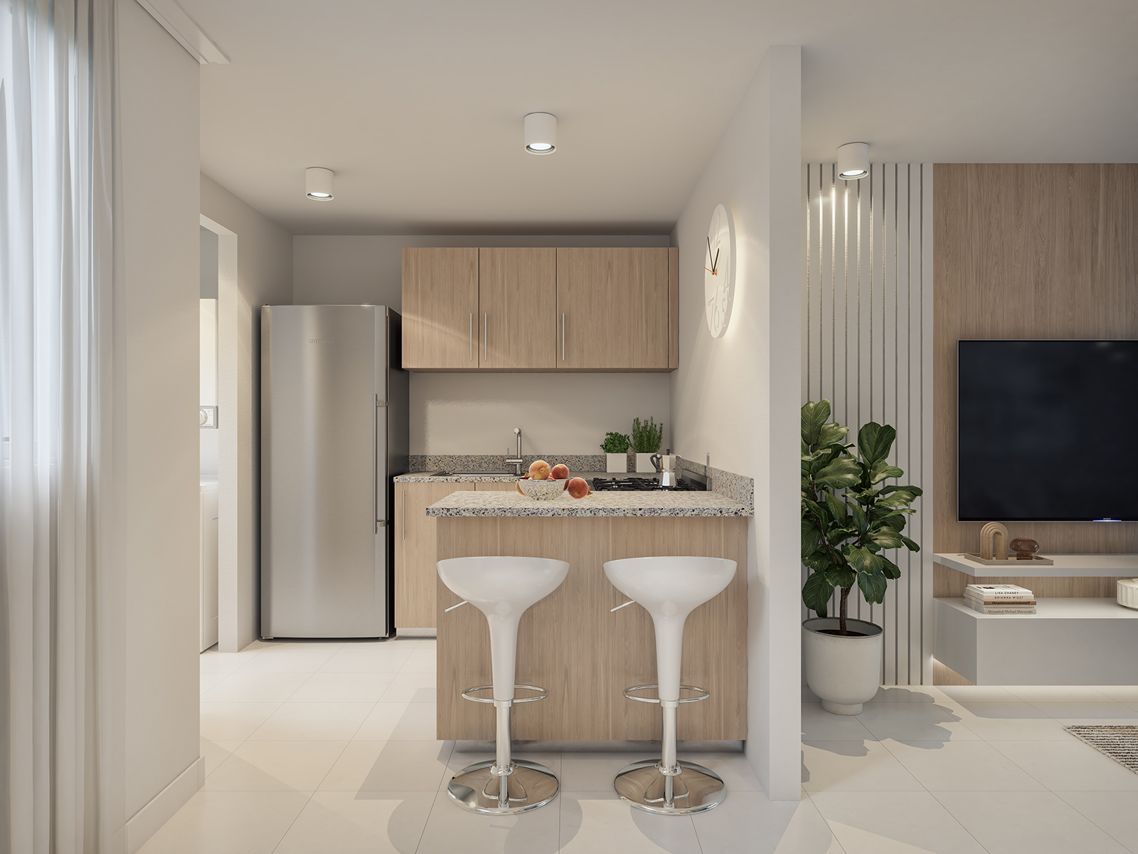 Cocina Apto B PDN Palmas de Santo Domingo Norte | Calidad y bienestar al alcance de tu familia.