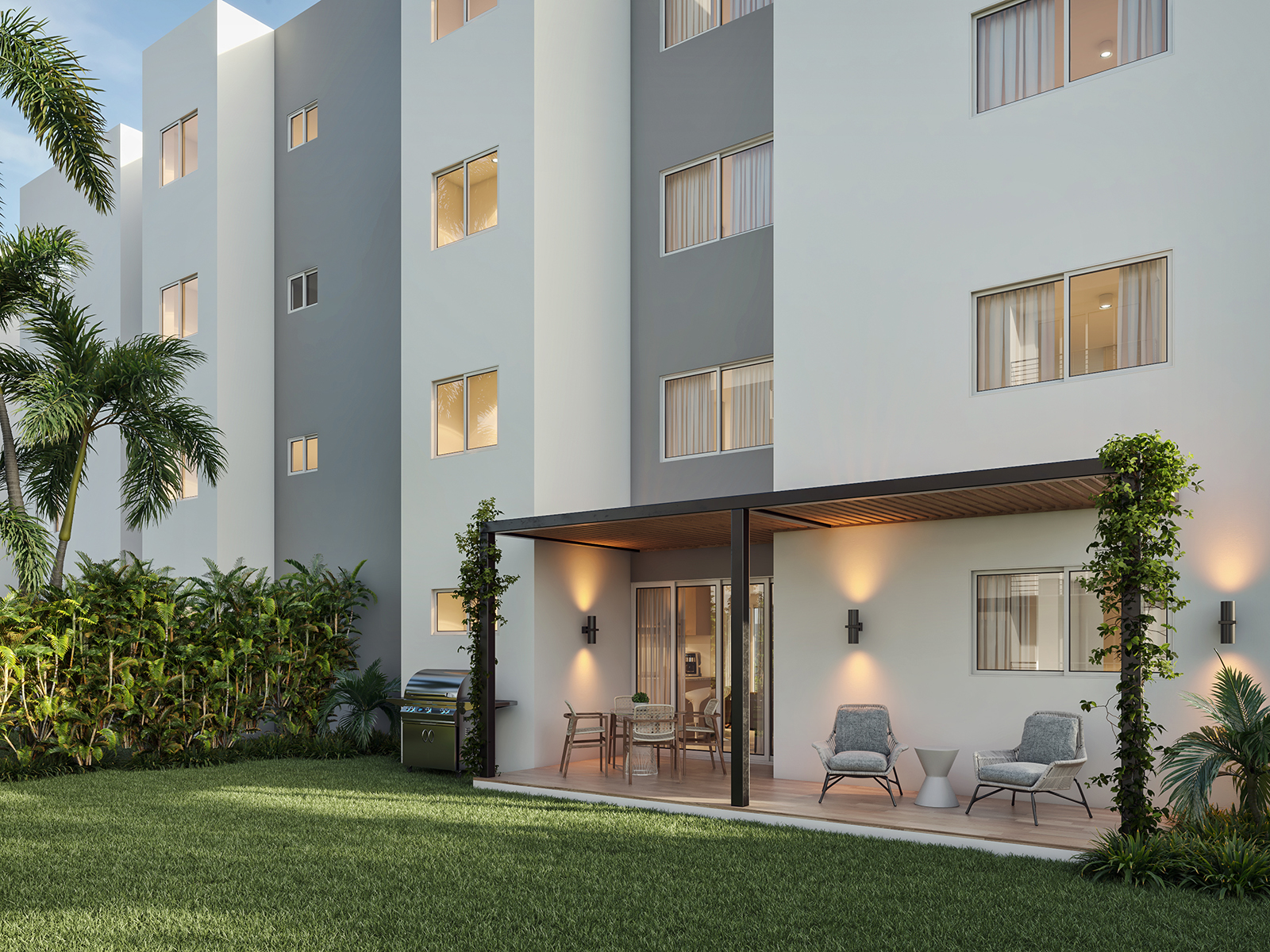Patio Apto A PDN 2 Palmas de Santo Domingo Norte | Calidad y bienestar al alcance de tu familia.