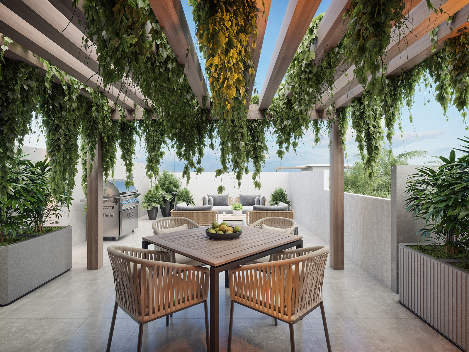 Terraza Apto B PDN Palmas de Santo Domingo Norte | Calidad y bienestar al alcance de tu familia.