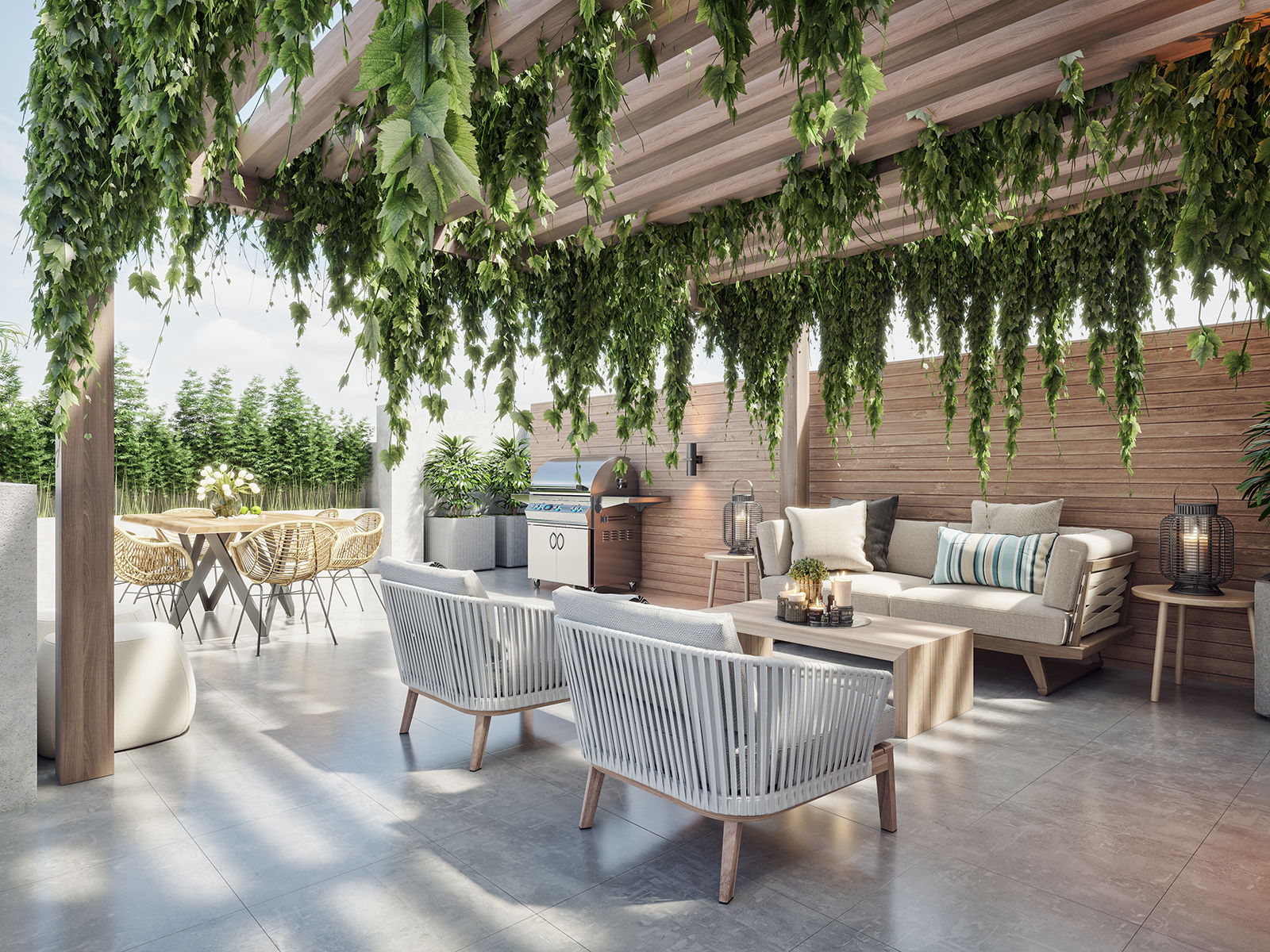 Terraza Apto C PDN Palmas de Santo Domingo Norte | Calidad y bienestar al alcance de tu familia.